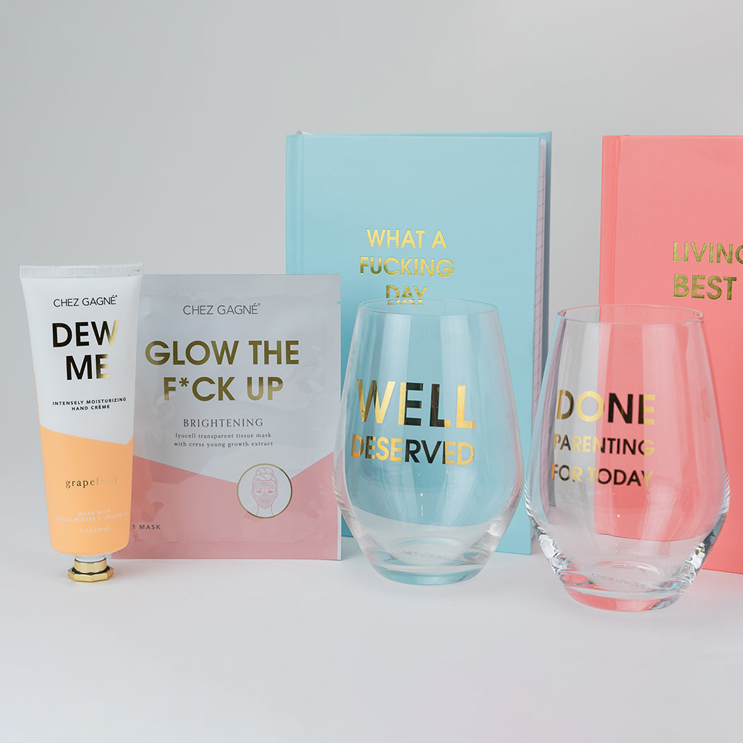 Done Parenting For Today - Gold Foil Stemless Wine Glass