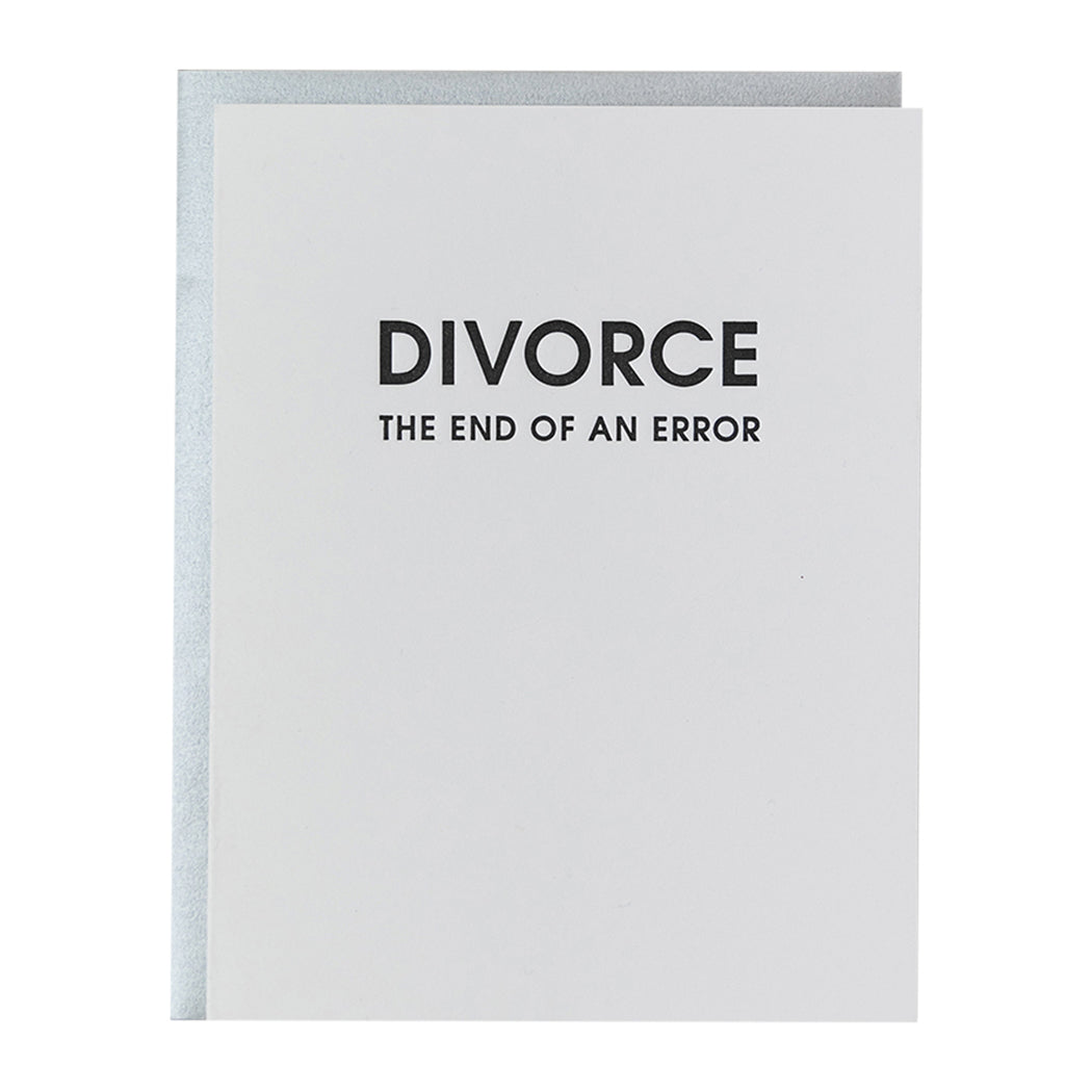 Divorce: End of an Error - Letterpress Card