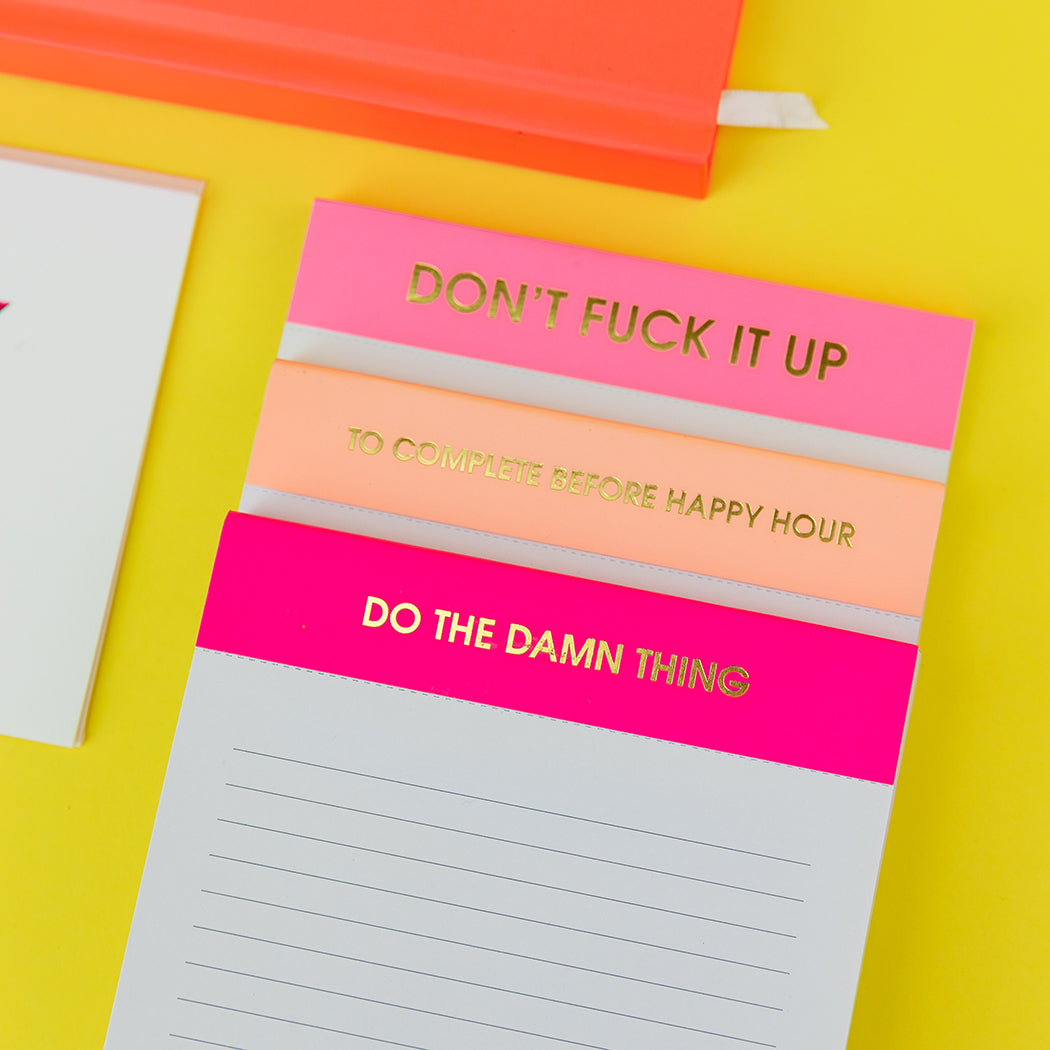 To Complete Before Happy Hour - Lined Notepad