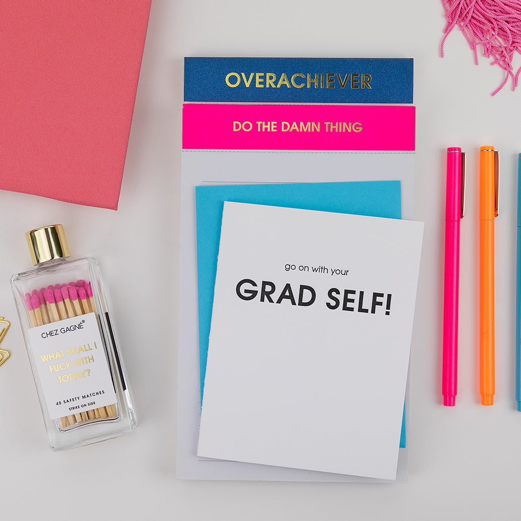 Go On With Your Grad Self - Letterpress Card