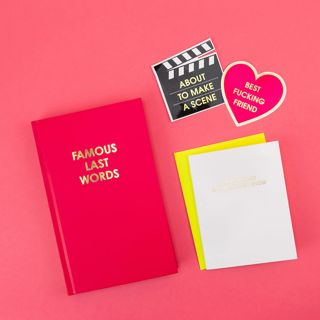 Famous Last Words - Magenta Hardcover Journal