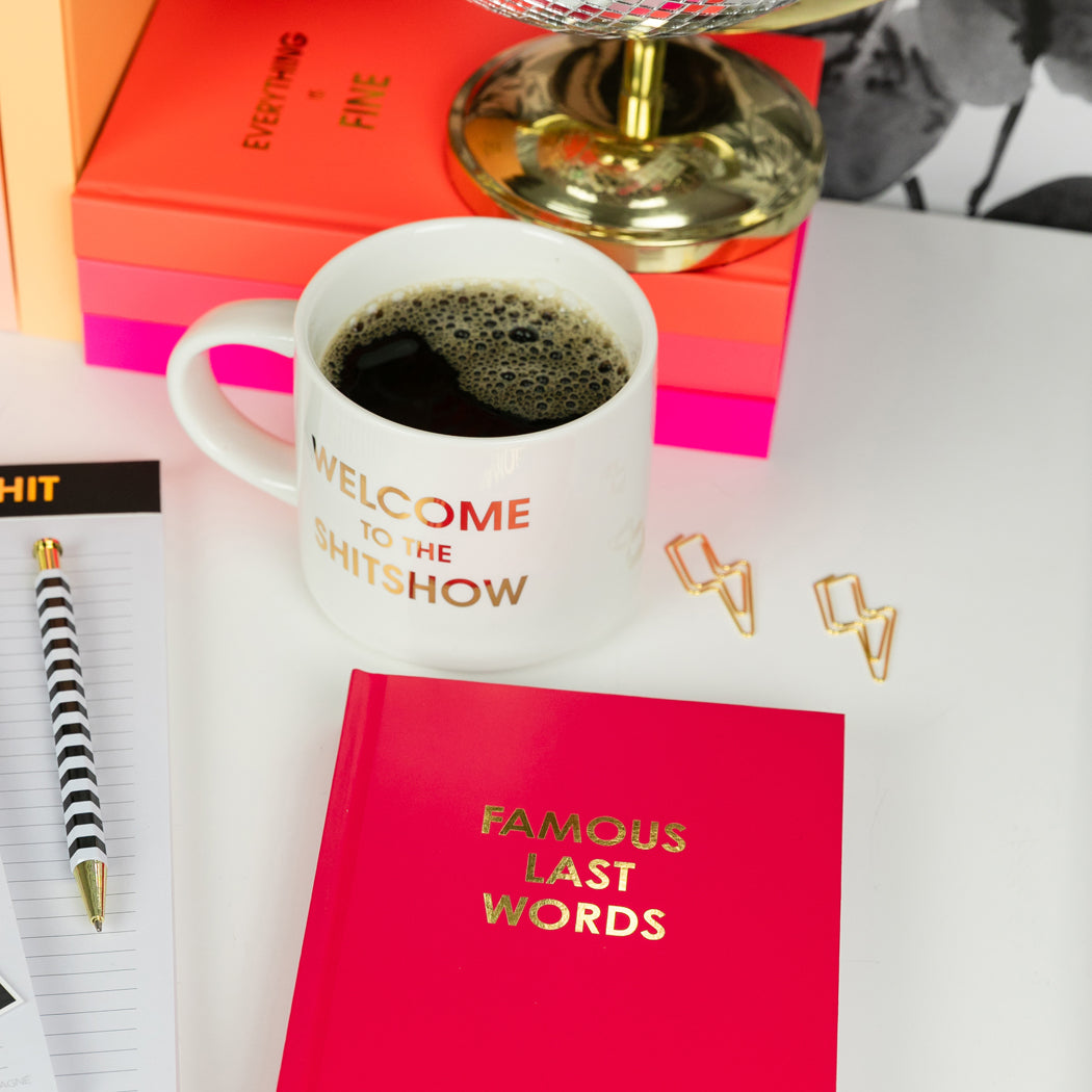 Everything is Fine - Neon Red Hardcover Journal