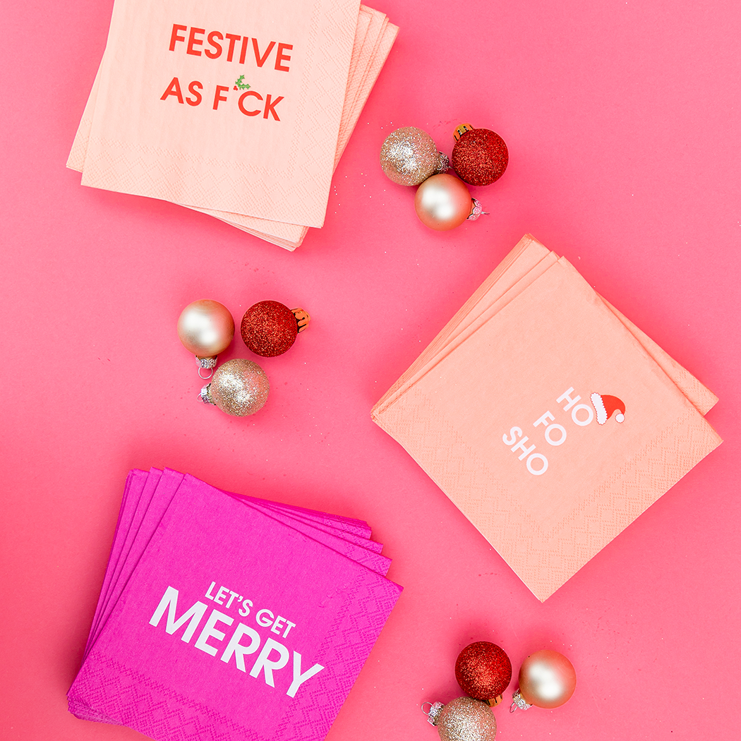 Let's Get Merry - Cocktail Napkins