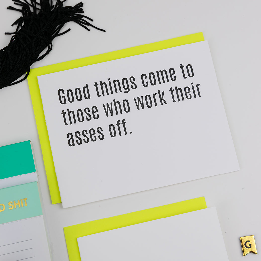 Good Things Come - Letterpress Card
