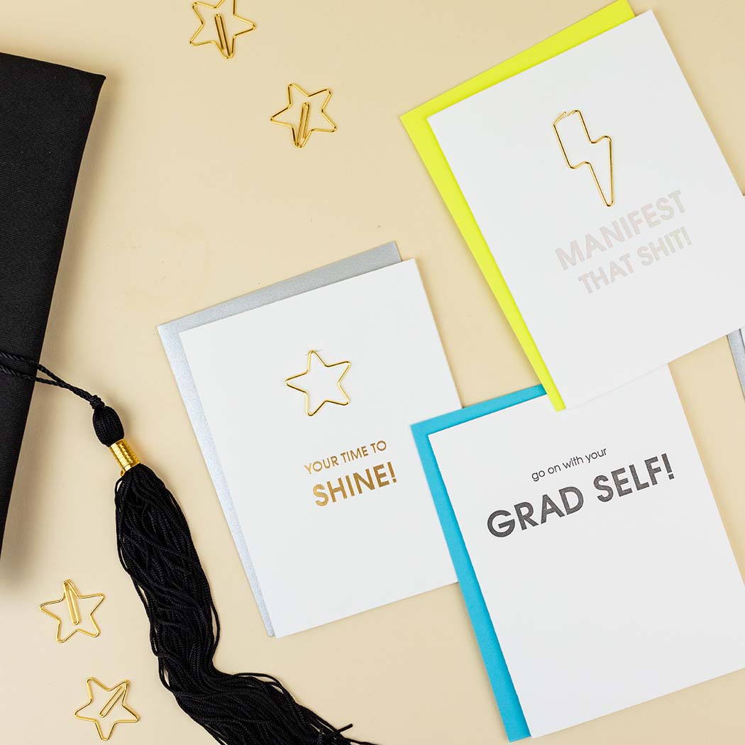 Go On With Your Grad Self - Letterpress Card