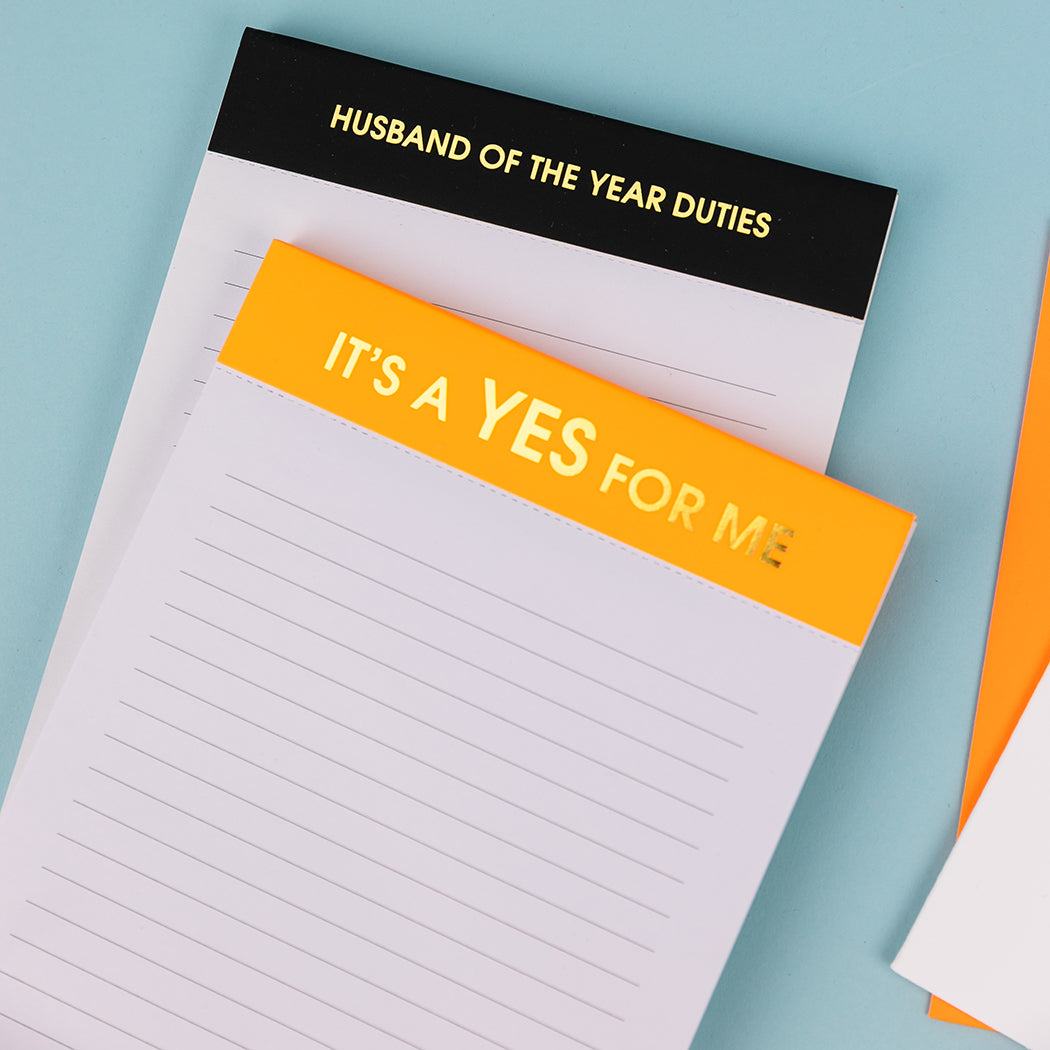 Husband of the Year - Lined Notepad