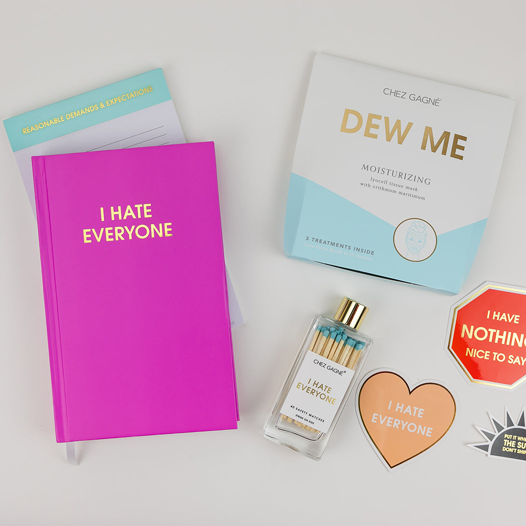 I Hate Everyone - Orchid Hardcover Journal