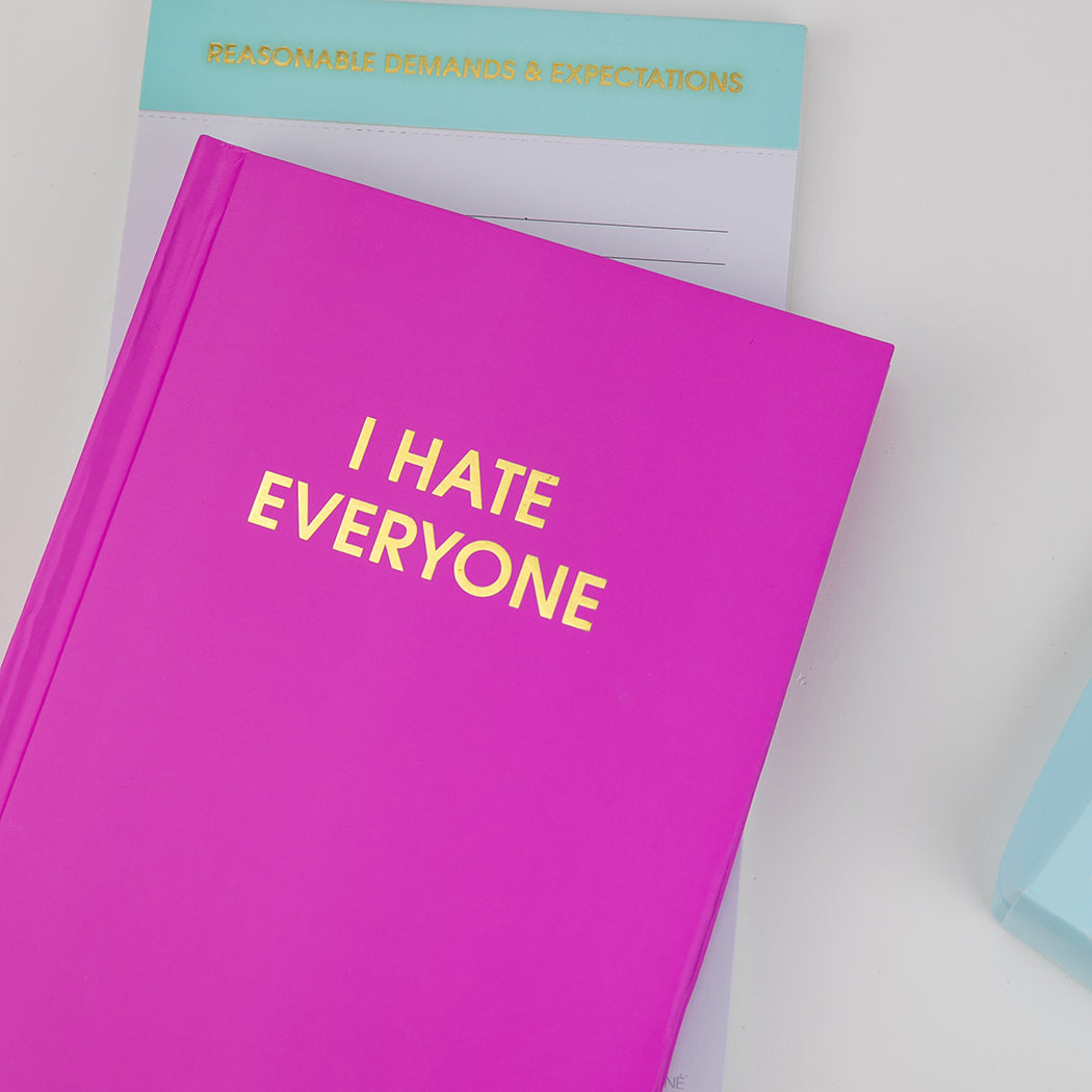 I Hate Everyone - Orchid Hardcover Journal