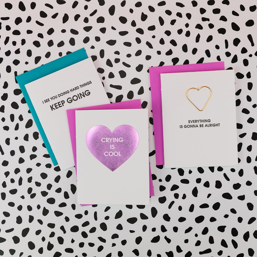 Everything Is Going To Be Alright - Paper Clip Letterpress Card