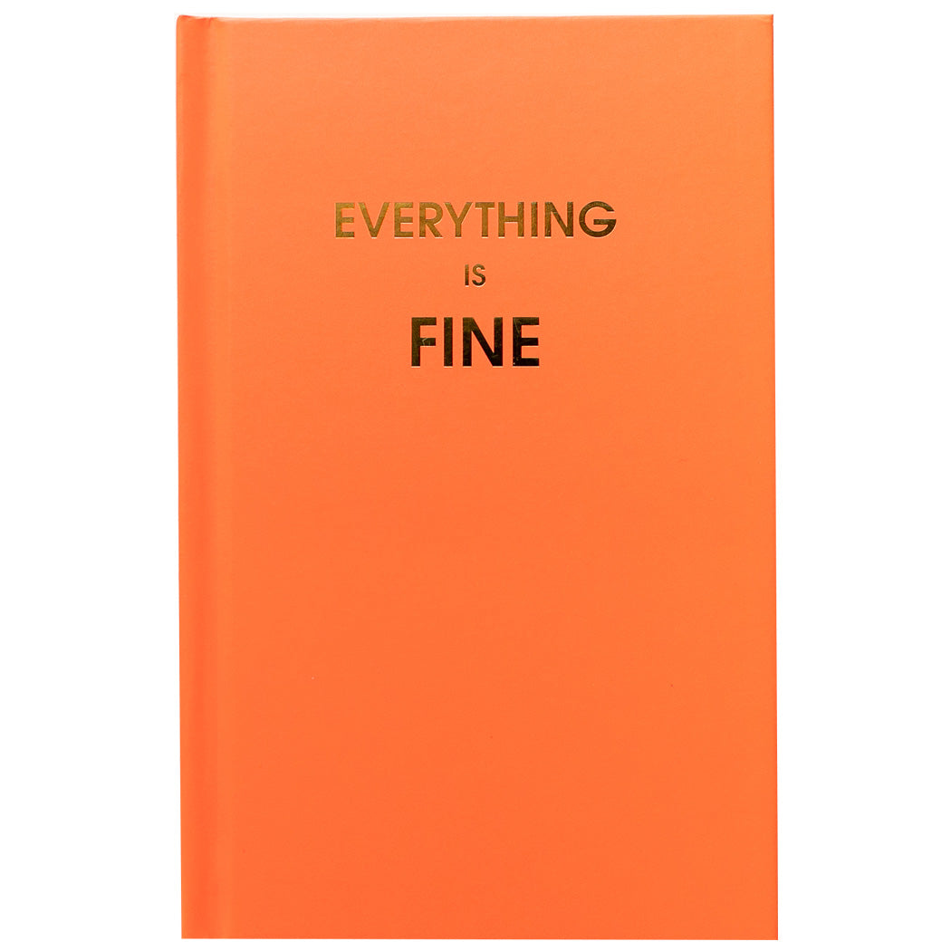 Everything is Fine - Neon Red Hardcover Journal