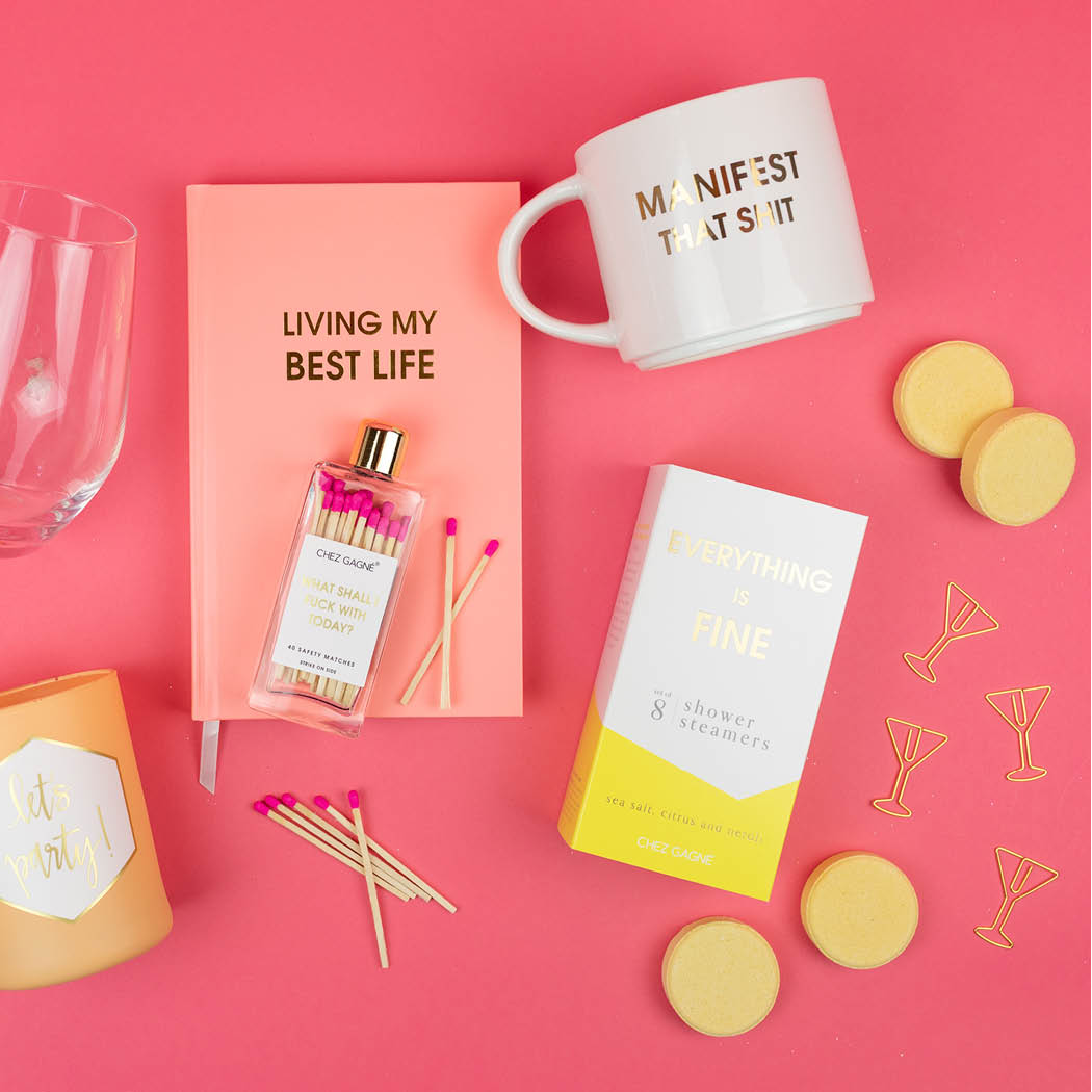 Living My Best Life - Bellini Pink Hardcover Journal