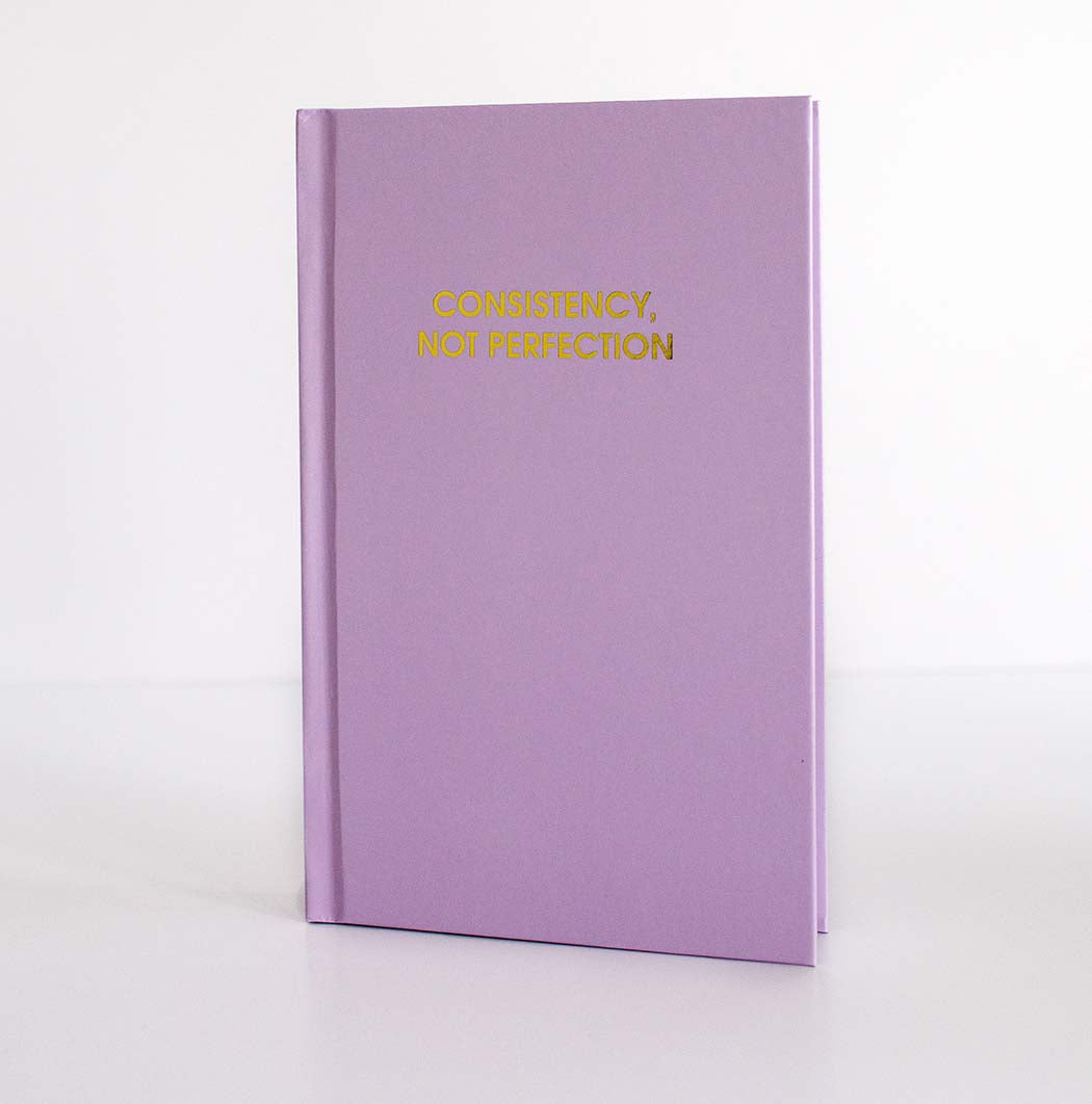 Consistency Not Perfection - Lilac Hardcover Journal