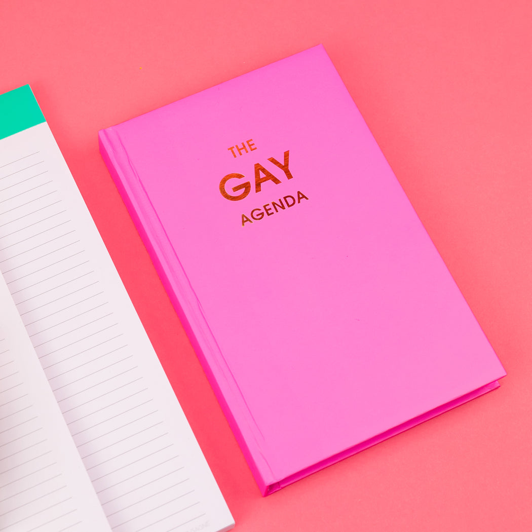 The Gay Agenda - Neon Rose Hardcover Journal