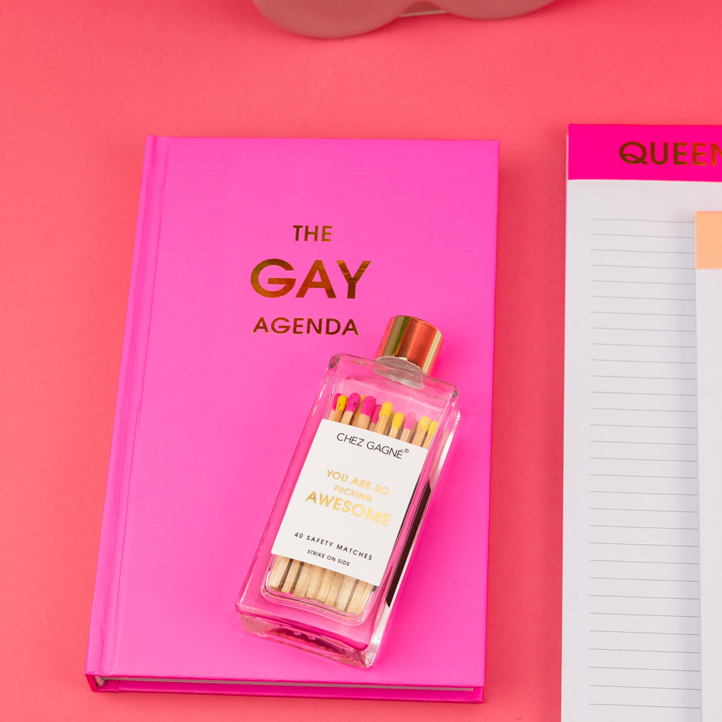 The Gay Agenda - Neon Rose Hardcover Journal