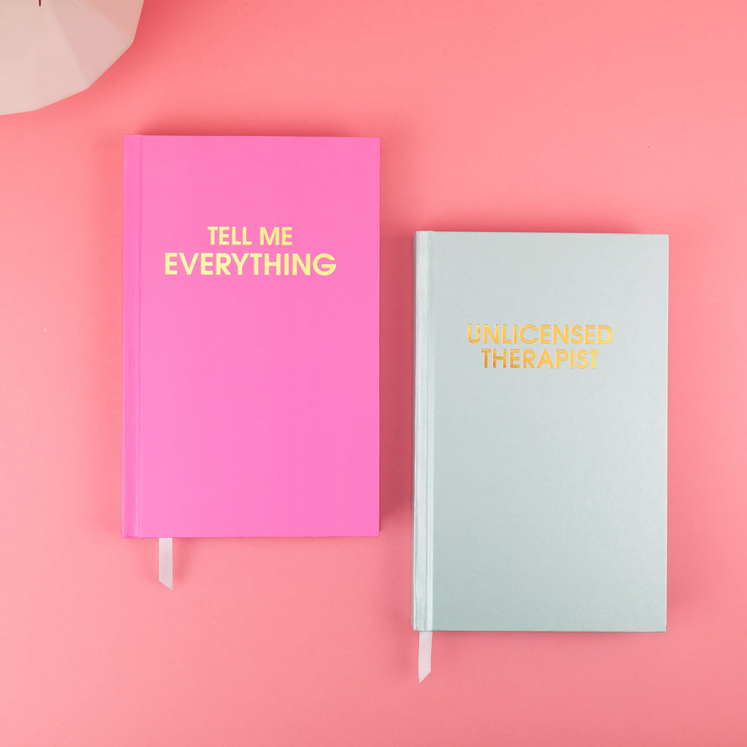 Unlicensed Therapist Hardcover Daily Journal - Hystar Aqua