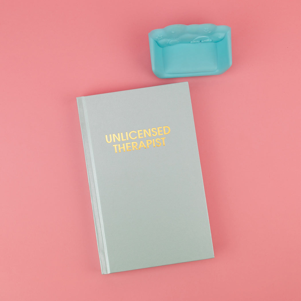 Unlicensed Therapist Hardcover Daily Journal - Hystar Aqua