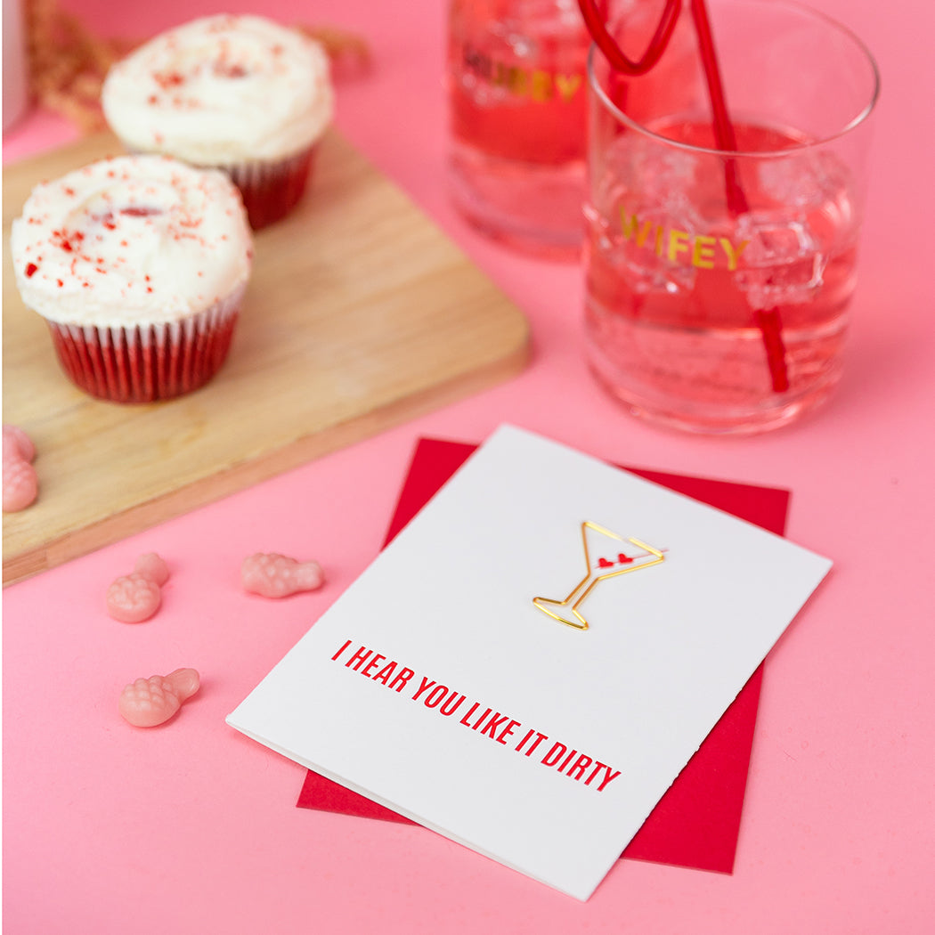 I Hear You Like It Dirty - Paper Clip Letterpress Card