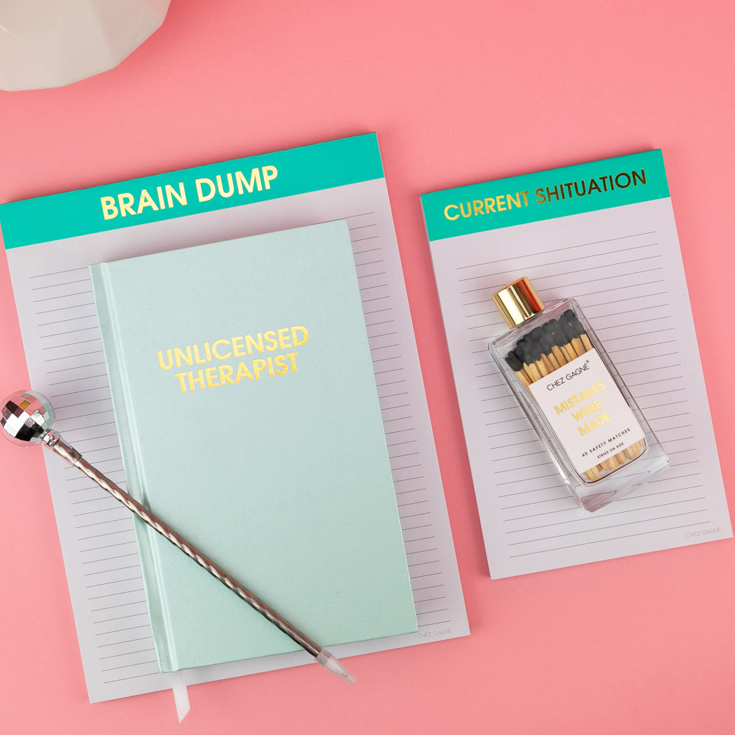 Unlicensed Therapist Hardcover Daily Journal - Hystar Aqua