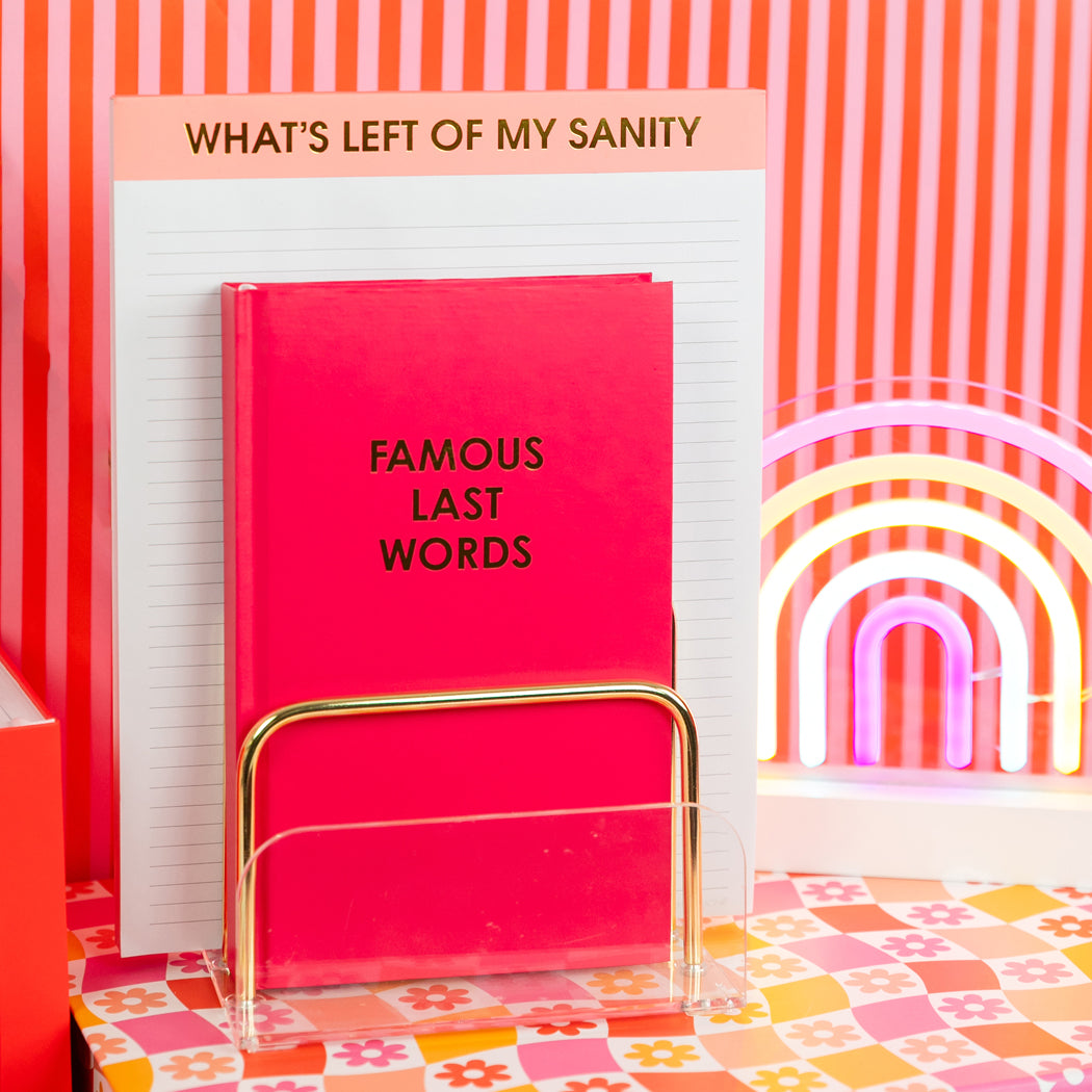 Famous Last Words - Magenta Hardcover Journal
