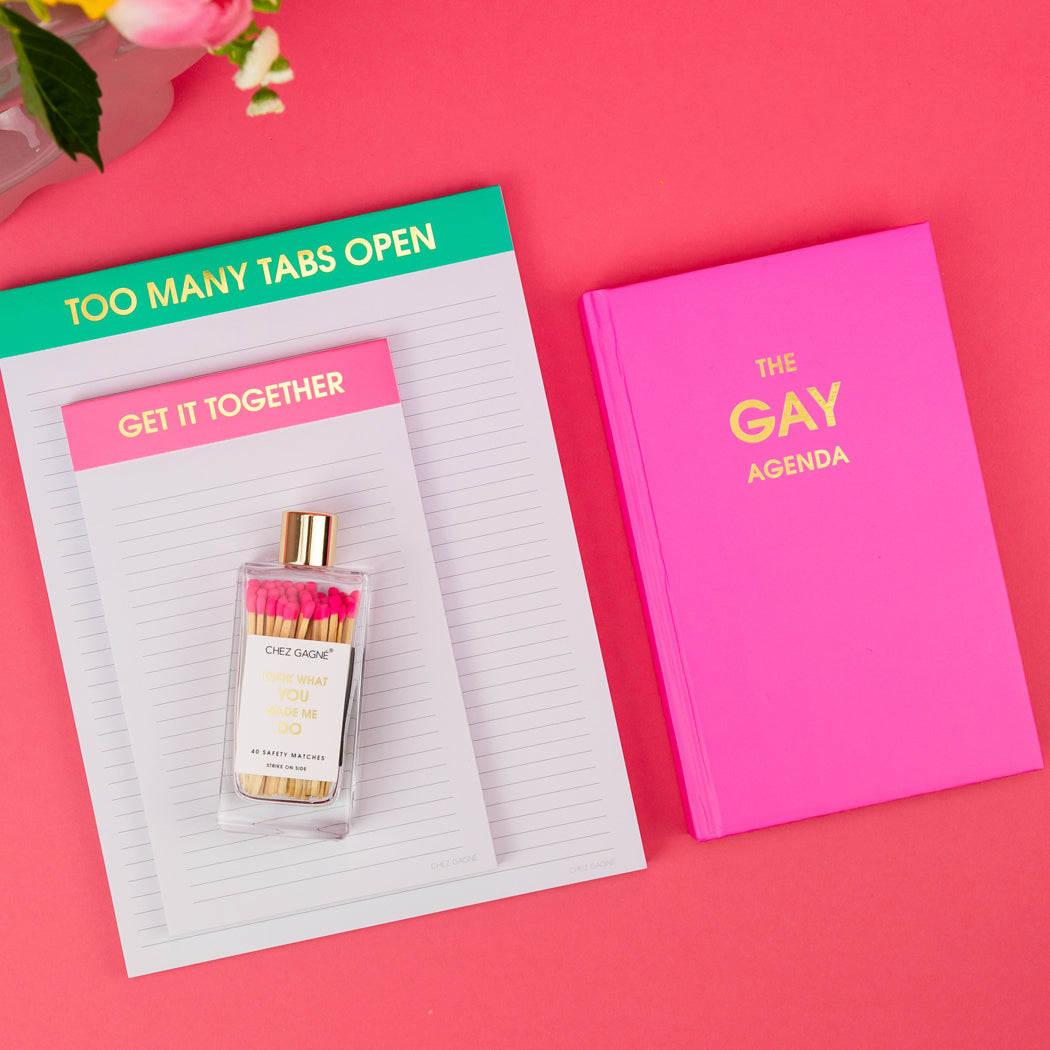 The Gay Agenda - Neon Rose Hardcover Journal