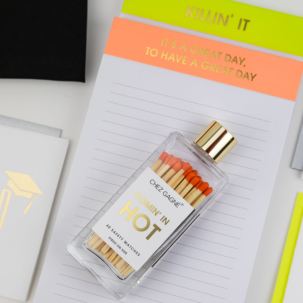 Coming In Hot - Glass Bottle Safety Matches