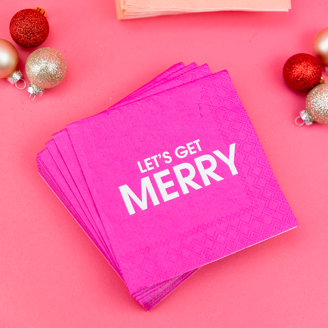 Let's Get Merry - Cocktail Napkins