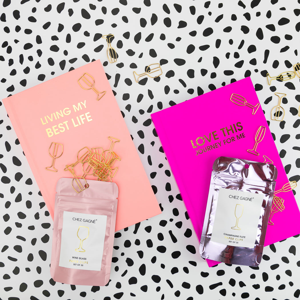 Living My Best Life - Bellini Pink Hardcover Journal