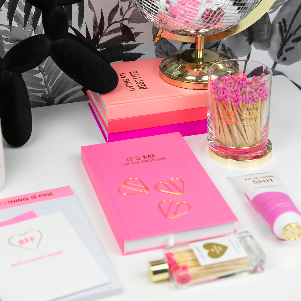 Living My Best Life - Bellini Pink Hardcover Journal