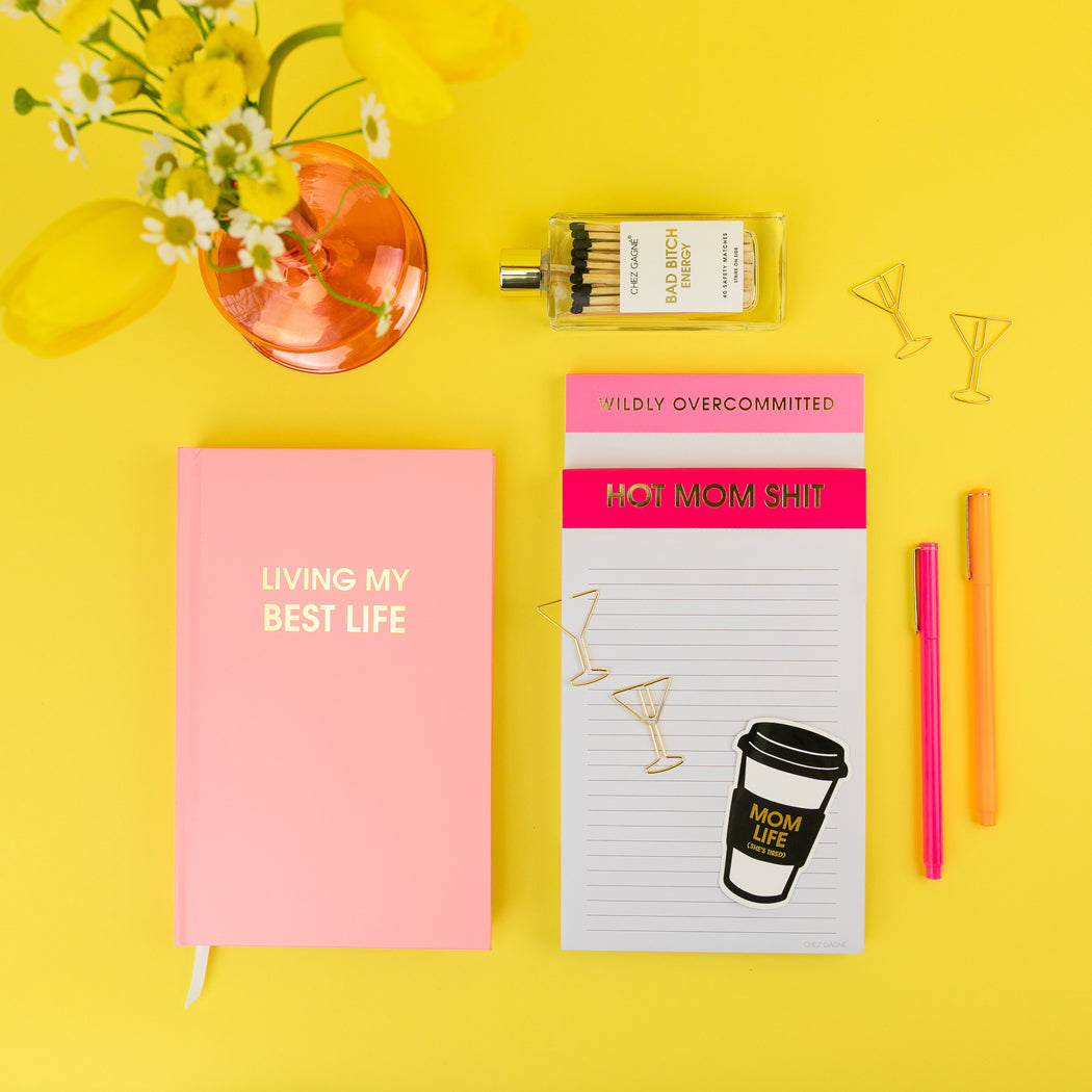 Living My Best Life - Bellini Pink Hardcover Journal