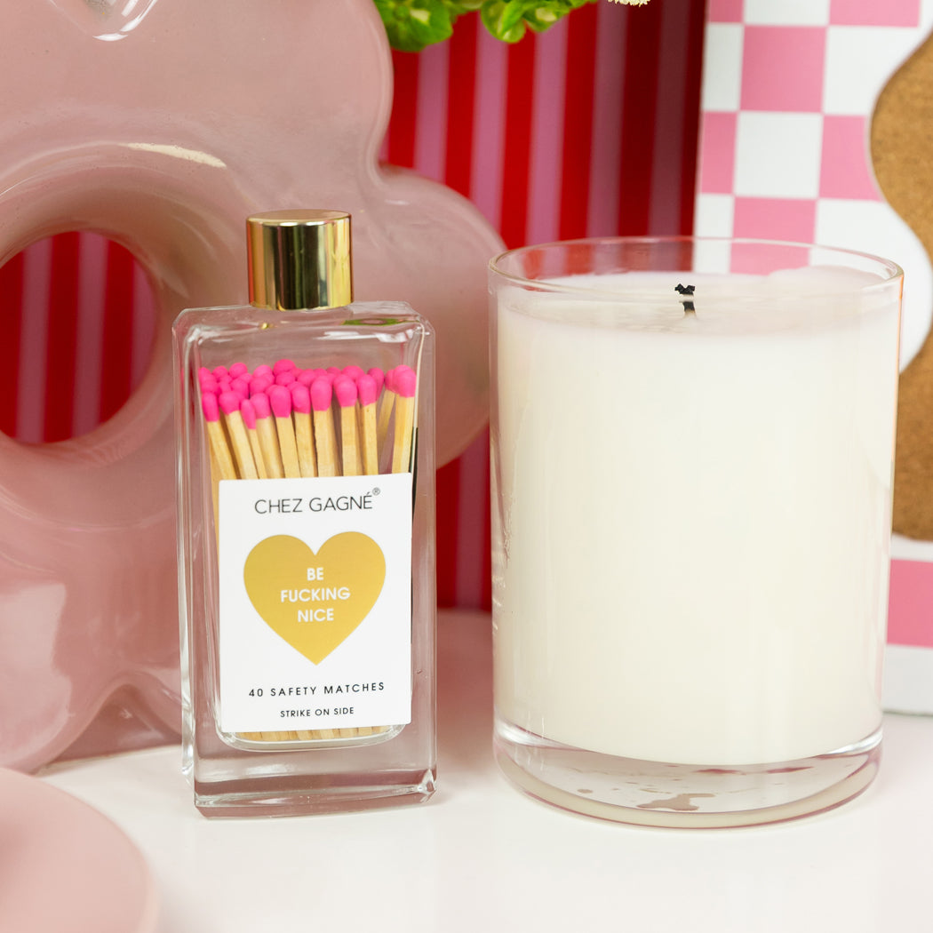 Be Fucking Nice - Glass Bottle Safety Matches