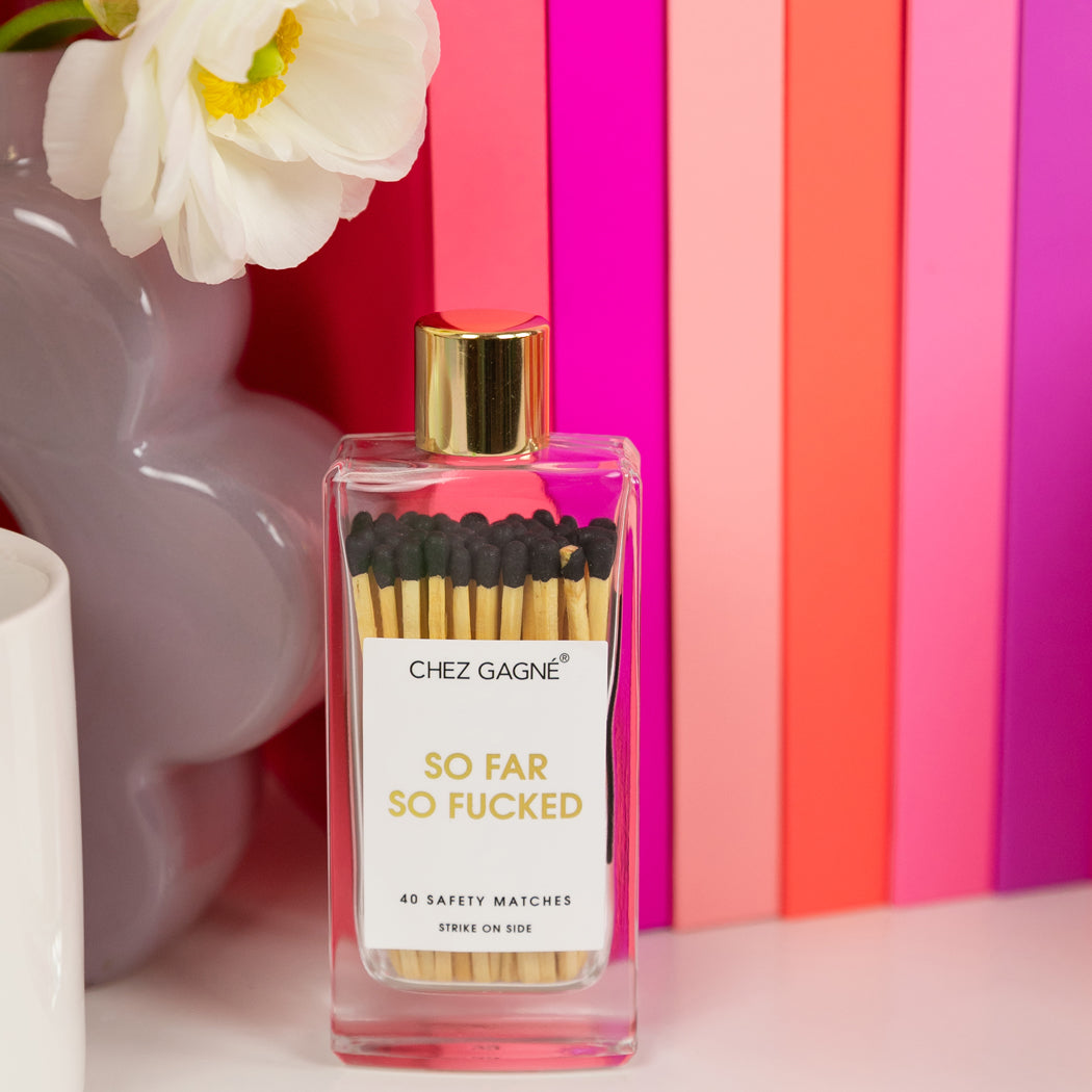 So Far, So Fucked - Glass Bottle Safety Matches