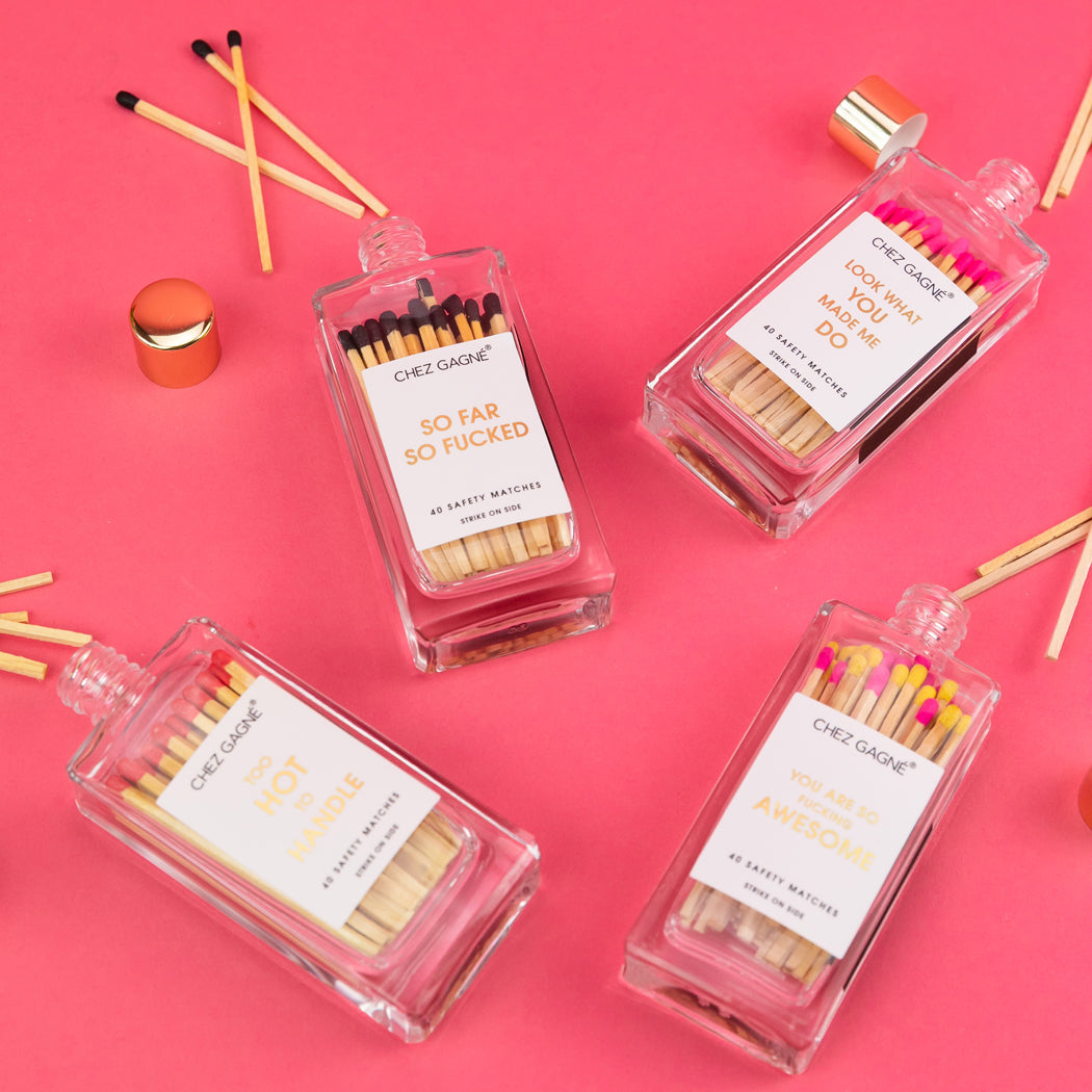 So Far, So Fucked - Glass Bottle Safety Matches