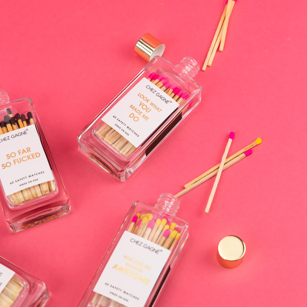 Look What You Made Me Do - Glass Bottle Safety Matches
