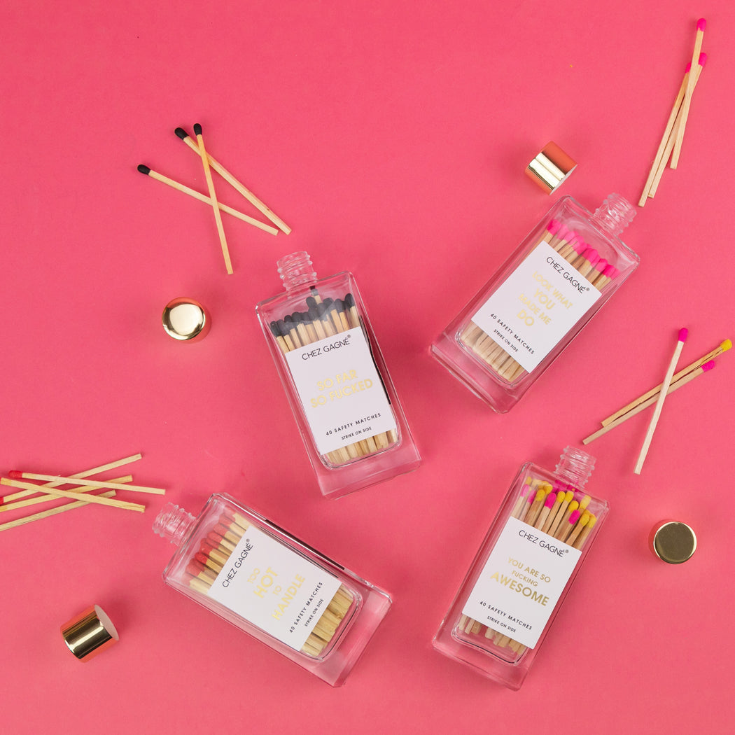 Too Hot To Handle - Glass Bottle Safety Matches