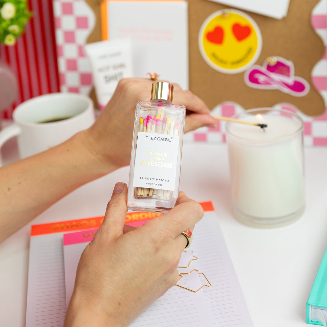 You're So Fucking Awesome - Glass Bottle Safety Matches