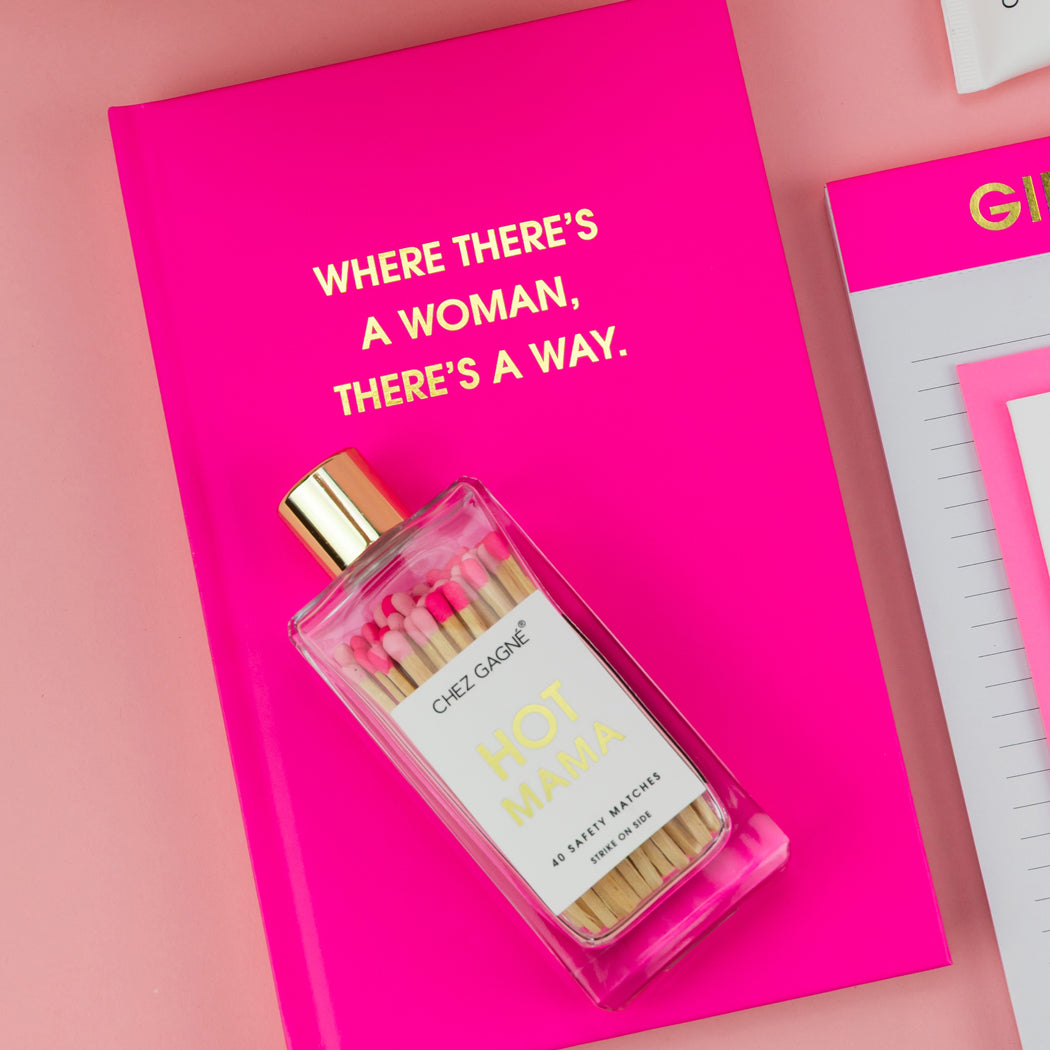 Hot Mama - Glass Bottle Matches - Pink Multi - Mother's Day Gift