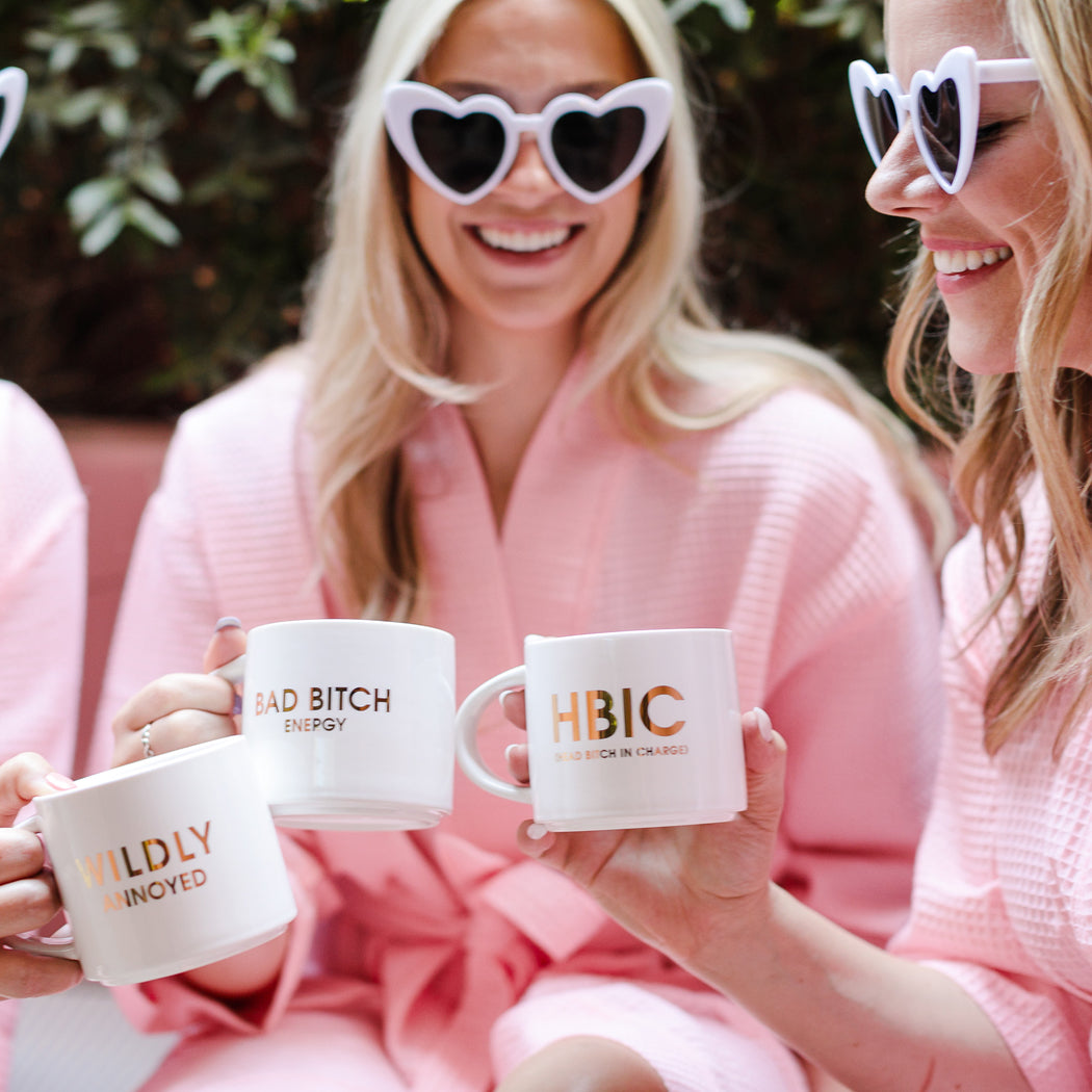 HBIC Head Bitch In Charge - Gold Foil Oversized Mug