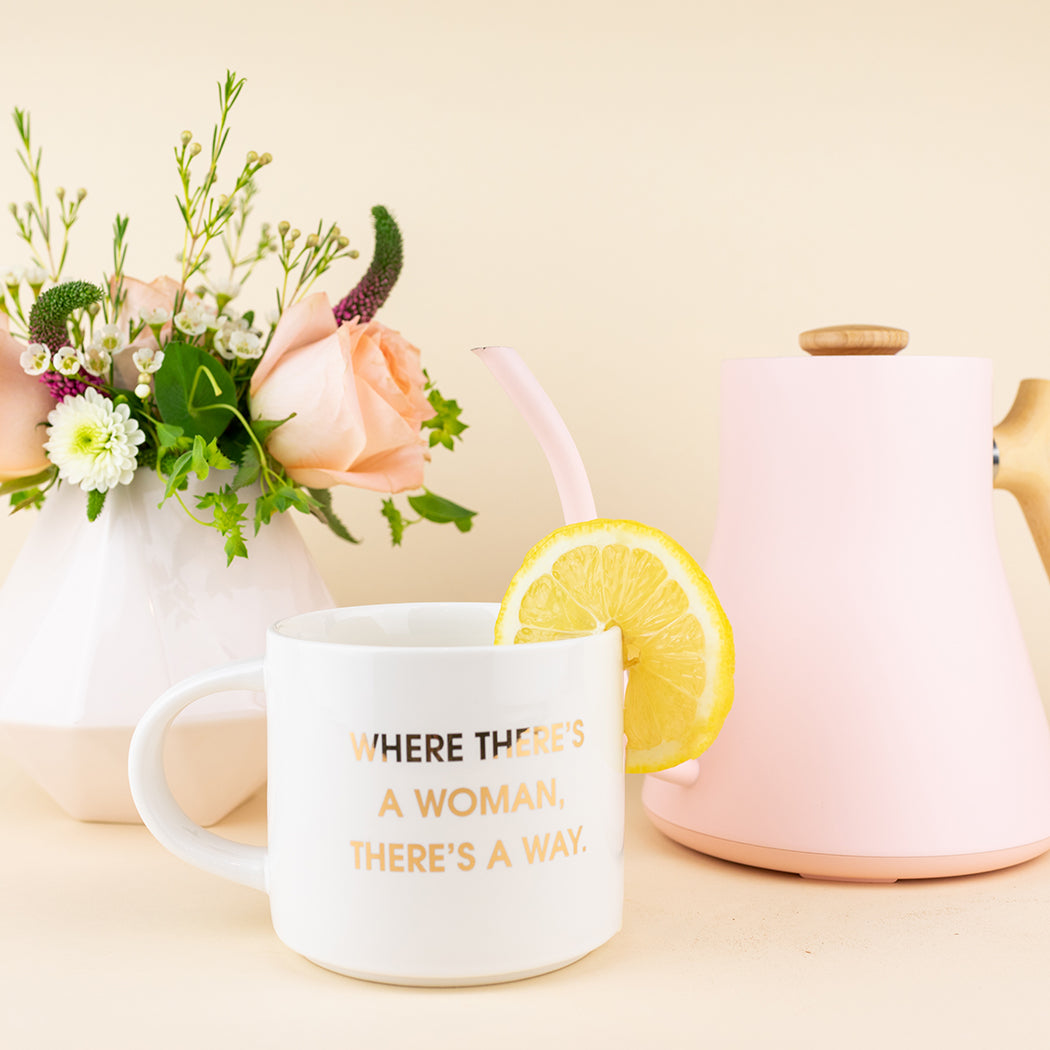 Where There's a Woman There's A Way - Gold Foil Metallic Mug