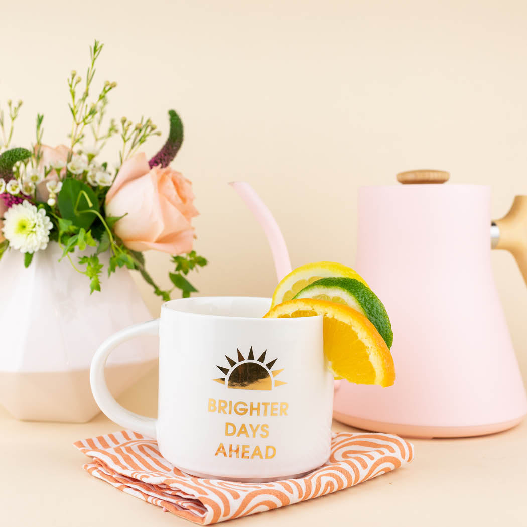 Brighter Days Ahead - Gold Foil Metallic Mug