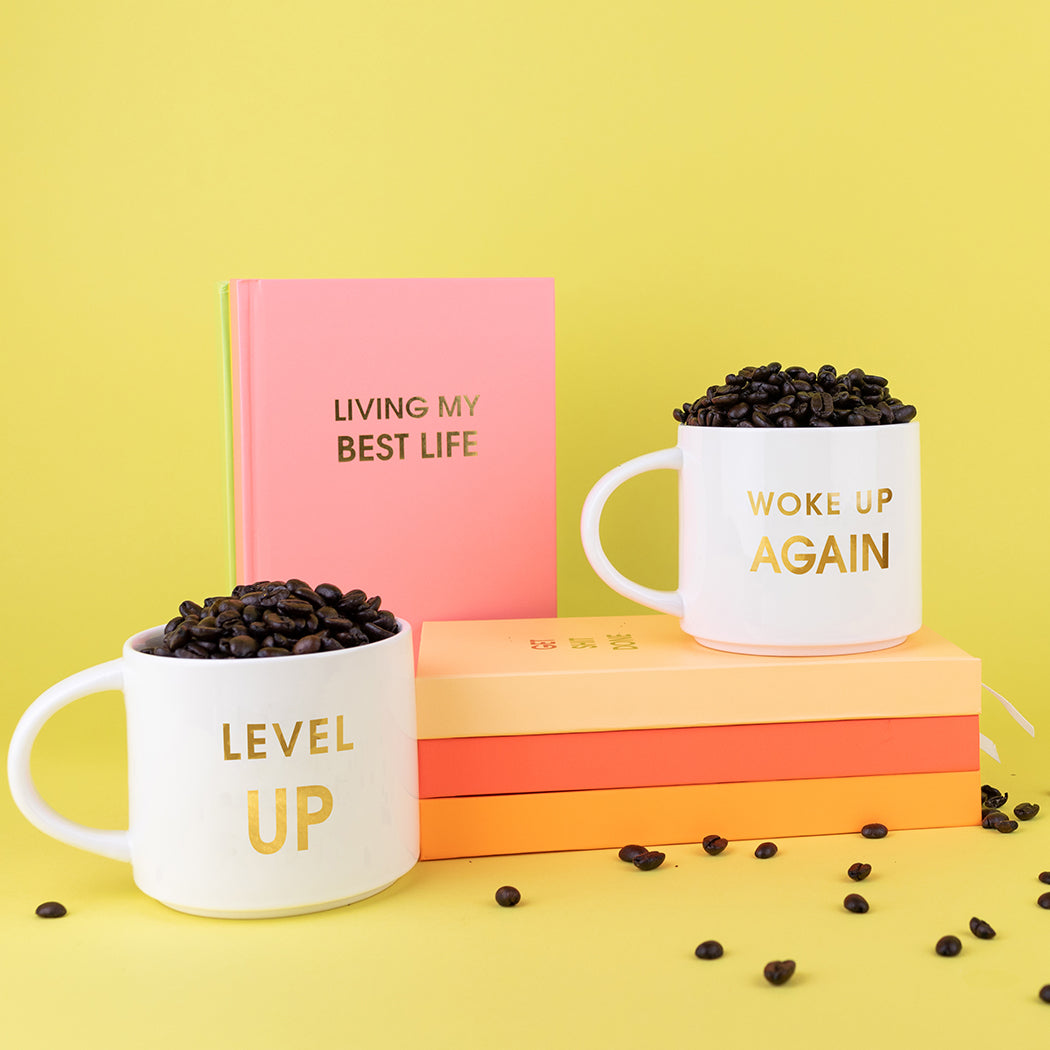 Woke Up Again - Gold Foil Metallic Mug