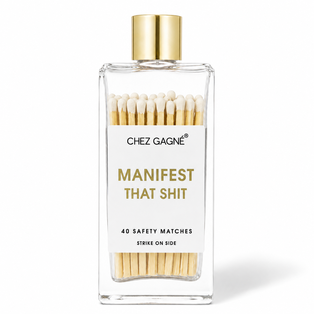 Manifest That Shit - Glass Bottle Safety Matches