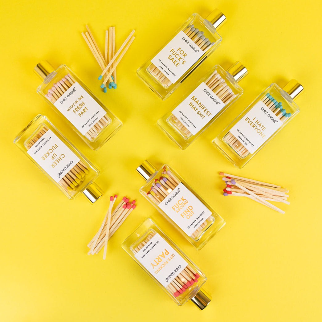 Manifest That Shit - Glass Bottle Safety Matches