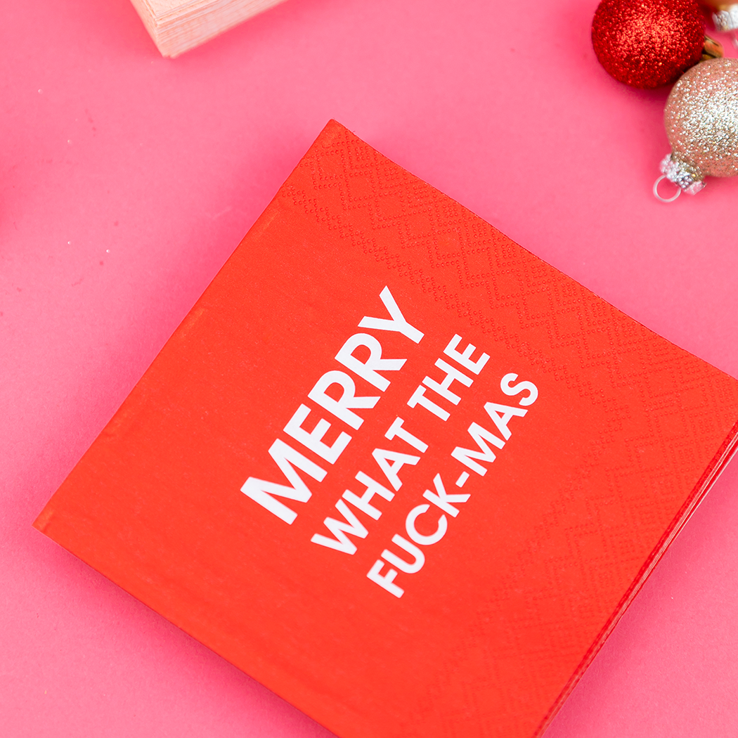 Merry What The Fuck-Mas - Cocktail Napkins