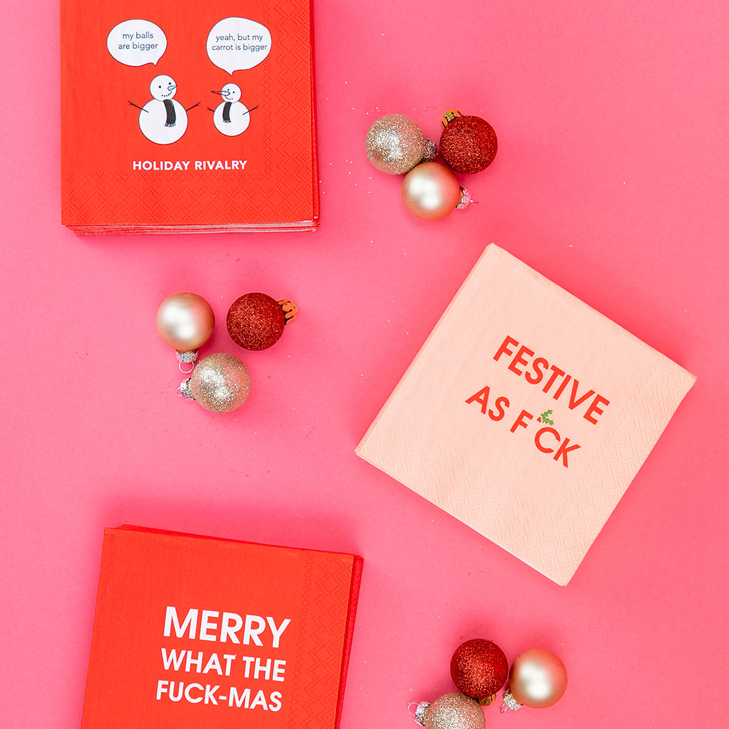 Festive As F*ck - Cocktail Napkins