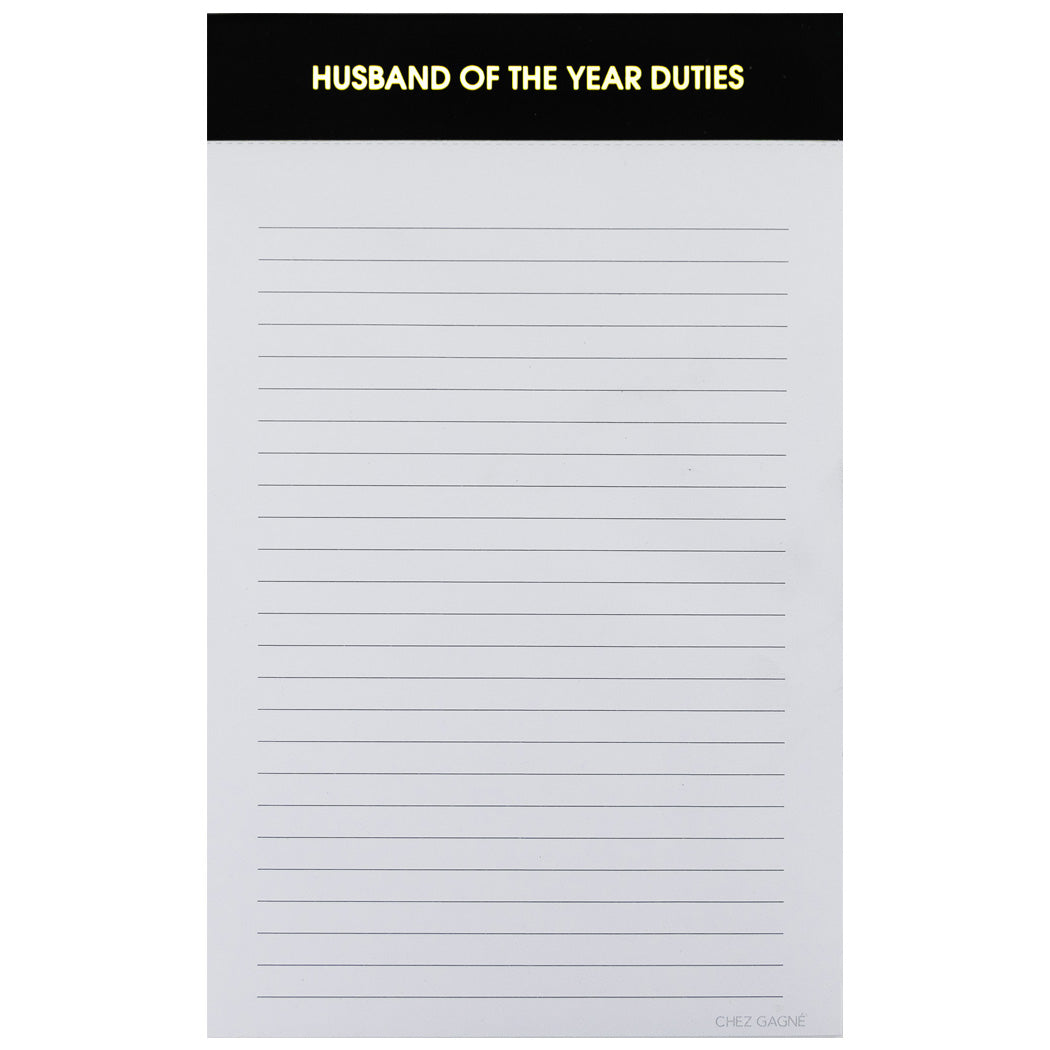 Husband of the Year - Lined Notepad