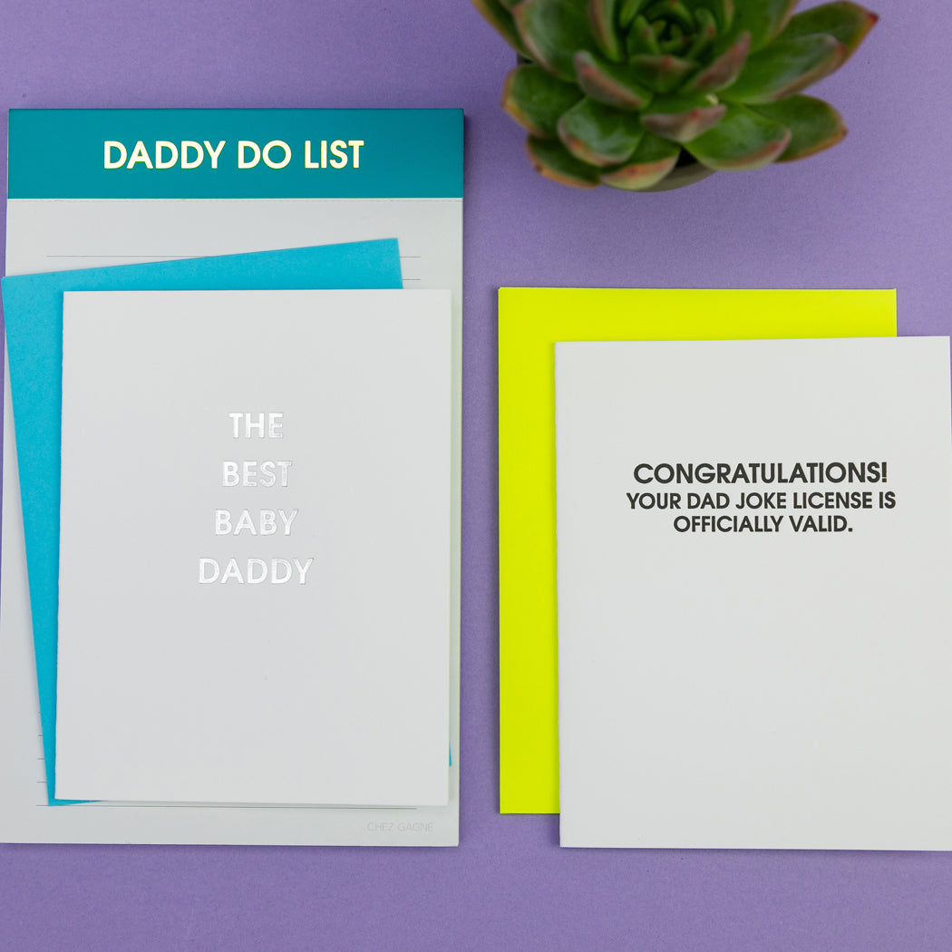 Congrats! Your Dad Joke License is Now Officially Valid. - Letterpress Card