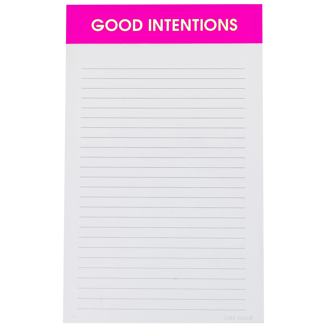 Good Intentions - Lined Notepad