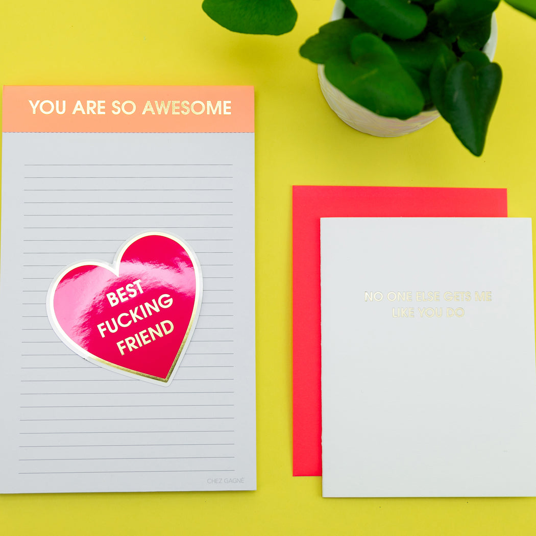 No One Else Gets Me Like You Do- Letterpress Card