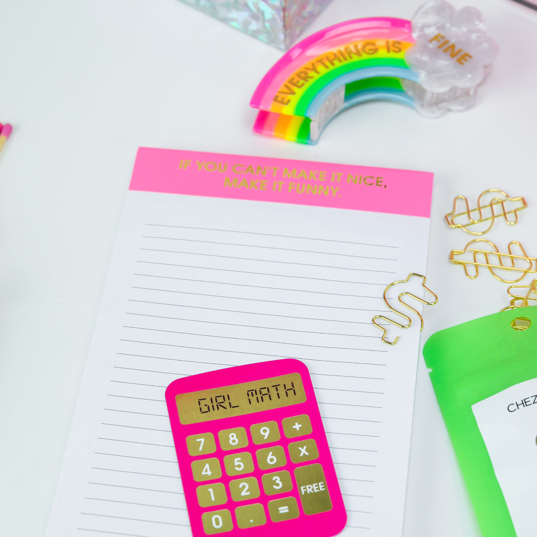 Girl Math - Calculator - Funny Vinyl Sticker