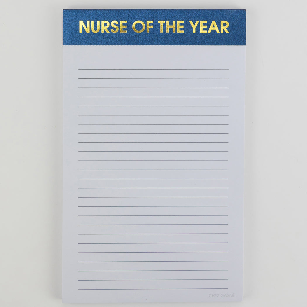 Nurse of the Year - Lined Notepad - Shimmer Navy